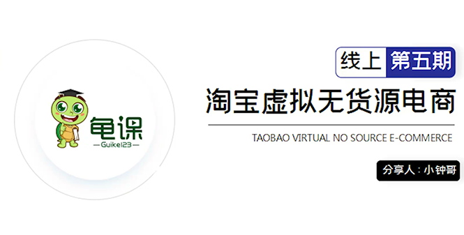 龟课·淘宝虚拟无货源电商5期，全程直播 现场实操，一步步教你轻松实现躺赚-福喜网创