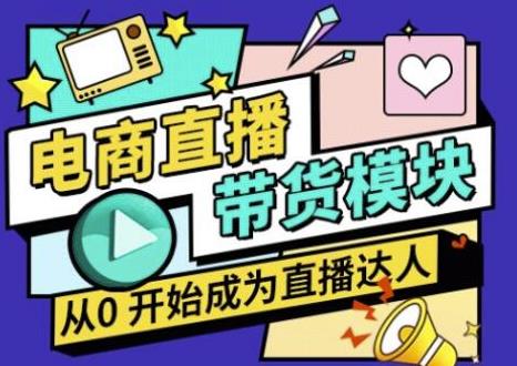 大鹏·电商直播带货课，系统学习直播带货各环节技巧和套路-福喜网创