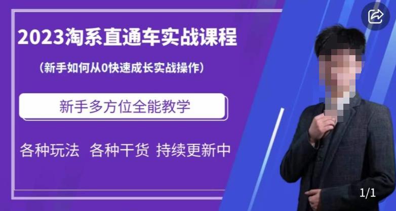 2023淘系直通车保姆式运营讲解，新手如何从0快速成长实战操作，新手多方位全能教学-福喜网创