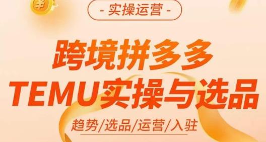伍跃·跨境拼多多TEMU实操与选品，​趋势/选品/运营/入住（27节完整）-福喜网创