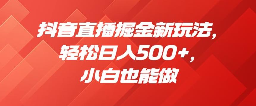 抖音直播掘金新玩法，轻松日入500+，小白也能做【揭秘】-福喜网创