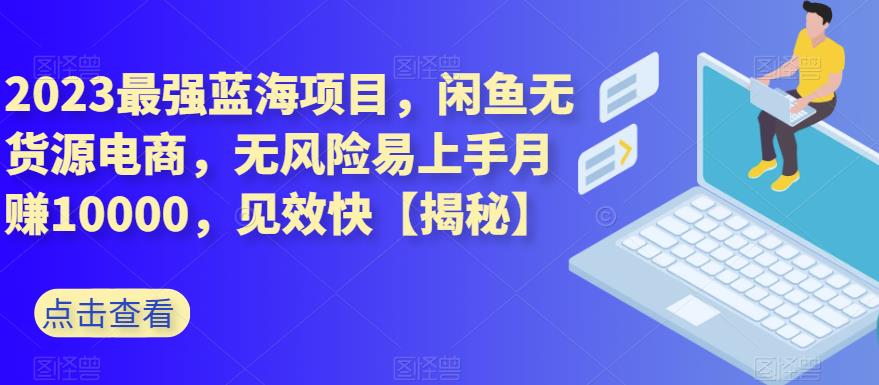 2023最强蓝海项目，闲鱼无货源电商，无风险易上手月赚10000，见效快【揭秘】-福喜网创