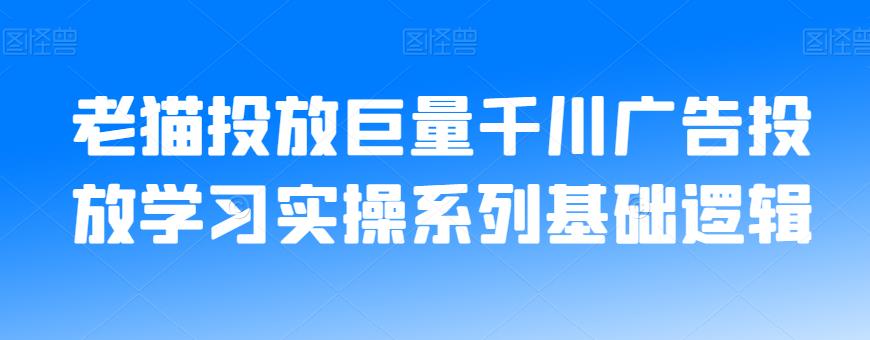 老猫投放巨量千川广告投放学习实操系列基础逻辑-福喜网创