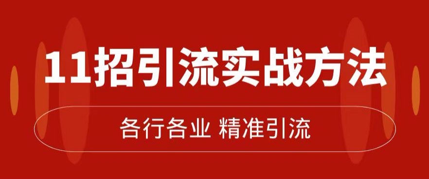 精准引流术：11招引流实战方法，让你私域流量加到爆（11节课完整)-福喜网创