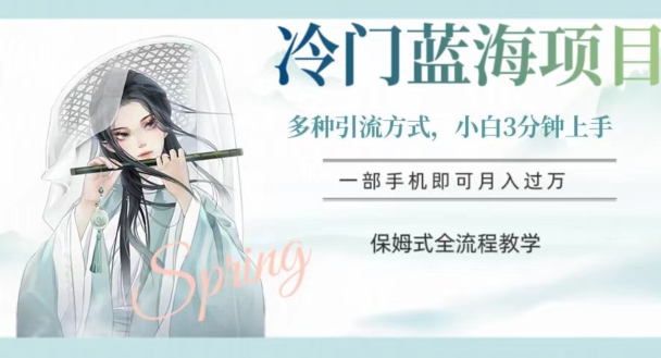 冷门蓝海项目，操作简单，小白3分钟上手，多种引流方式，保姆式全流程教学【揭秘】-福喜网创