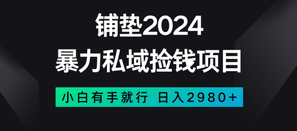 暴力私域捡钱项目，小白无脑操作，日入2980【揭秘】-福喜网创