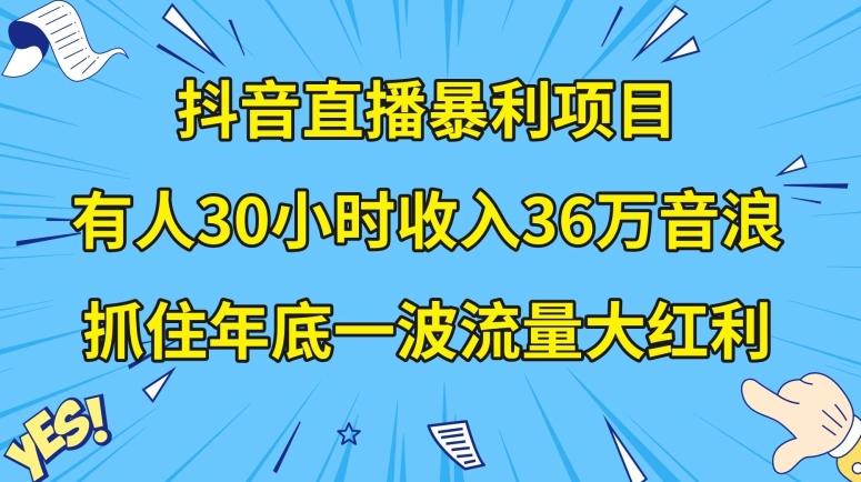 抖音直播暴利项目，有人30小时收入36万音浪，公司宣传片年会视频制作，抓住年底一波流量大红利【揭秘】-福喜网创