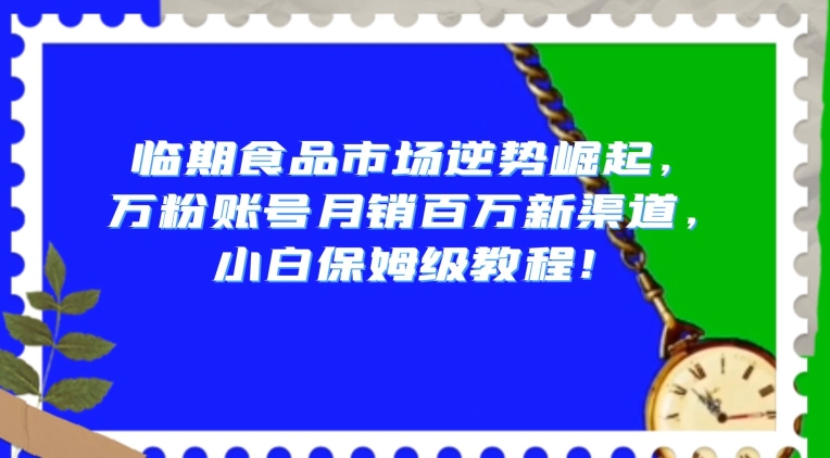 临期食品市场逆势崛起，万粉账号月销百万新渠道，小白保姆级教程【揭秘】-福喜网创