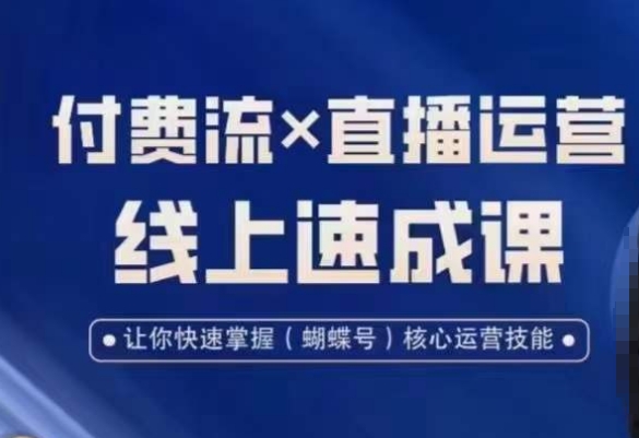 视频号付费流实操课程，付费流✖️直播运营速成课，让你快速掌握视频号核心运营技能-福喜网创