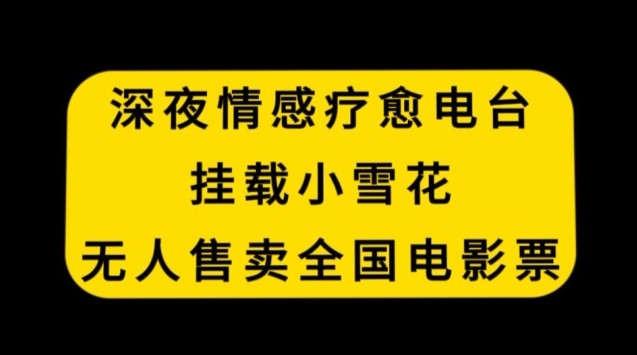 深夜情感疗愈电台，挂载小雪花，无人售卖全国电影票【揭秘】-福喜网创