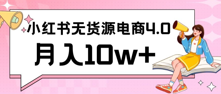 小红书新电商实战，无货源实操从0到1月入10w+联合抖音放大收益【揭秘】-福喜网创