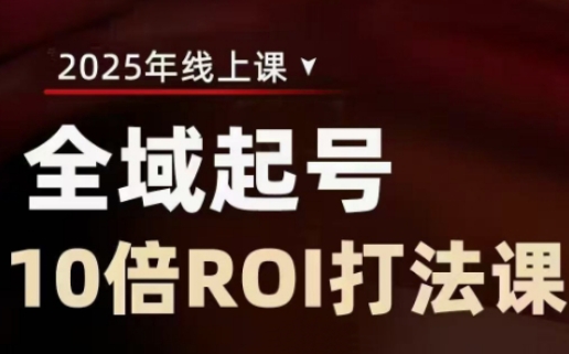 2025全域起号10倍ROI打法课，助你提升直播间的投资回报率-福喜网创