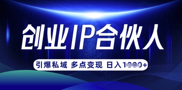 云帆·创业ip合伙人打造3.0，从0到1教你做网创，实现月入过W-福喜网创